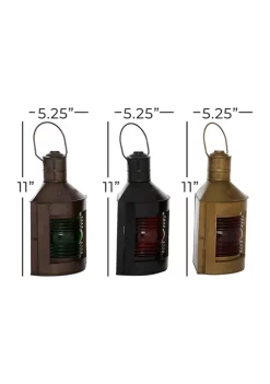 Discount 👏 Iron Rustic Lantern Set of 3 by Monroe Lane 🔔 -Monroe Lane Sales Belk 15669