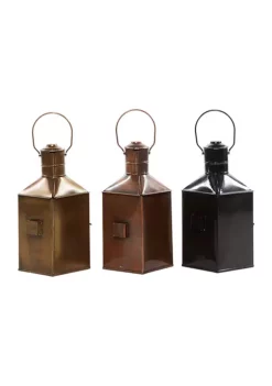 Discount 👏 Iron Rustic Lantern Set of 3 by Monroe Lane 🔔 -Monroe Lane Sales Belk 15670