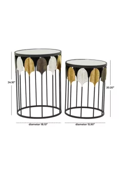 Cheap 🌟 Contemporary Metal Accent Table - Set of 2 by Monroe Lane 🎉 -Monroe Lane Sales Belk 15676