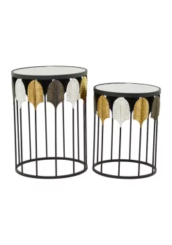 Cheap 🌟 Contemporary Metal Accent Table - Set of 2 by Monroe Lane 🎉 -Monroe Lane Sales Belk 15677