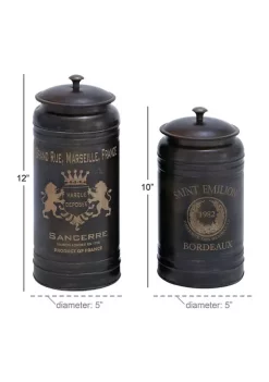 Top 10 ✨ Country Metal Decorative Jars - Set of 2 by Monroe Lane 🔥 -Monroe Lane Sales Belk 15681