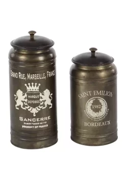 Top 10 ✨ Country Metal Decorative Jars - Set of 2 by Monroe Lane 🔥 -Monroe Lane Sales Belk 15682