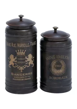 Top 10 ✨ Country Metal Decorative Jars - Set of 2 by Monroe Lane 🔥 -Monroe Lane Sales Belk 15683