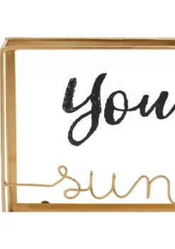 Discount ⌛ Contemporary Glass Decorative Sign - Set of 2 by Monroe Lane 🥰 -Monroe Lane Sales Belk 15694
