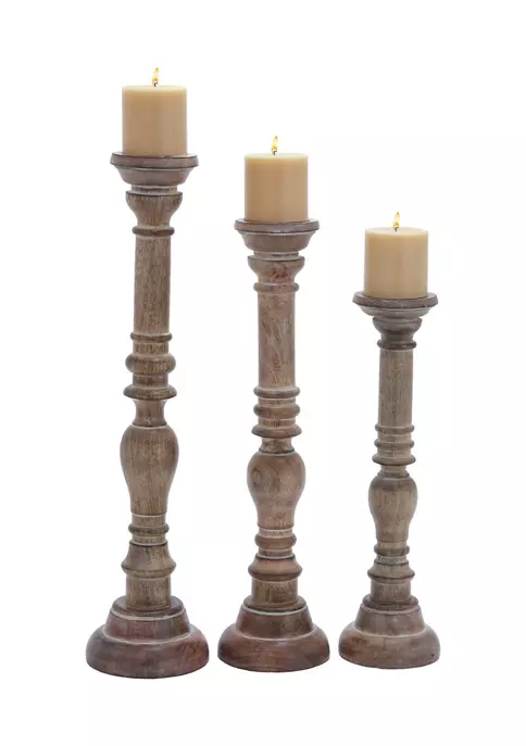 Deals β Traditional Mango Wood Candle Holder - Set of 3 by Monroe Lane π 6 Deals β Traditional Mango Wood Candle Holder - Set of 3 by Monroe Lane π - Image 6