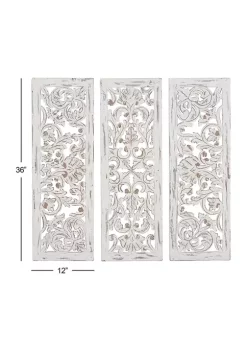 Best deal ❤️ Traditional Wood Wall Decor - Set of 3 by Monroe Lane ⌛ -Monroe Lane Sales Belk 15788