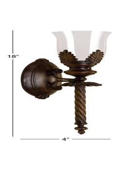 Best deal 😀 Traditional Glass Wall Sconce by Monroe Lane ✔️ -Monroe Lane Sales Belk 158