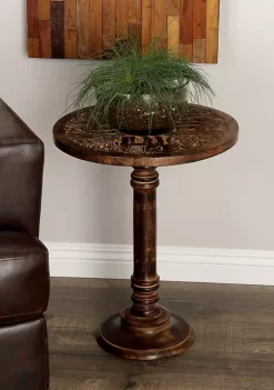 Coupon ❤️ Traditional Mango Wood Accent Table by Monroe Lane 💯