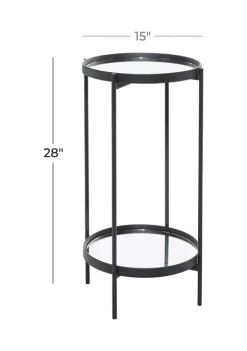 Outlet 🎁 Contemporary Metal Accent Table by Monroe Lane 🎉 -Monroe Lane Sales Belk 15897