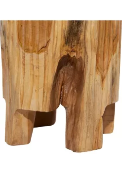 Budget 👍 Contemporary Teak Wood Accent Table by Monroe Lane 🌟 -Monroe Lane Sales Belk 15915