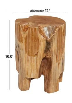 Budget 👍 Contemporary Teak Wood Accent Table by Monroe Lane 🌟 -Monroe Lane Sales Belk 15916