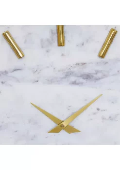 Cheap ⭐ Contemporary Marble Wall Clock by Monroe Lane ✔️ -Monroe Lane Sales Belk 15949