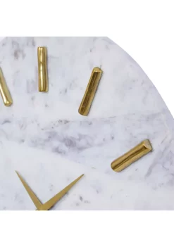 Cheap ⭐ Contemporary Marble Wall Clock by Monroe Lane ✔️ -Monroe Lane Sales Belk 15950