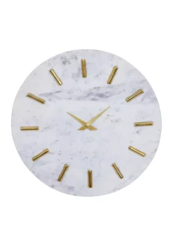 Cheap ⭐ Contemporary Marble Wall Clock by Monroe Lane ✔️ -Monroe Lane Sales Belk 15953