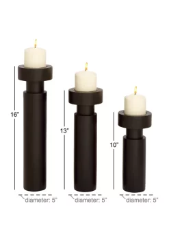 Best reviews of ⭐ Modern Mango Wood Candle Holder - Set of 3 by Monroe Lane 🥰 -Monroe Lane Sales Belk 15963