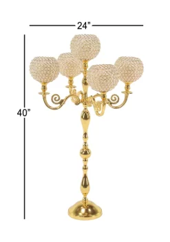 Buy 🛒 Glam Aluminum Candelabra by Monroe Lane 🌟 -Monroe Lane Sales Belk 16065