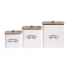 Best Sale 🎉 Farmhouse Metal Canisters - Set of 3 by Monroe Lane ❤️