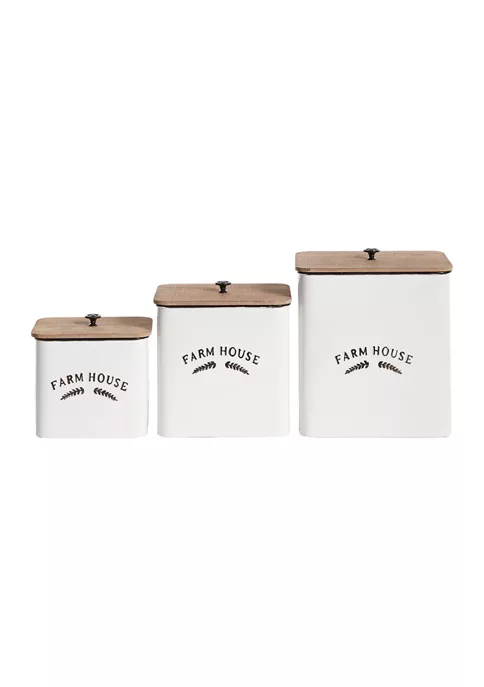 Best Sale π Farmhouse Metal Canisters - Set of 3 by Monroe Lane β€οΈ 1 Best Sale π Farmhouse Metal Canisters - Set of 3 by Monroe Lane β€οΈ