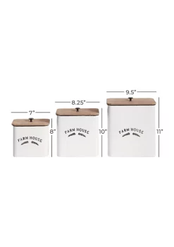 Best Sale π Farmhouse Metal Canisters - Set of 3 by Monroe Lane β€οΈ 9 Best Sale π Farmhouse Metal Canisters - Set of 3 by Monroe Lane β€οΈ -Monroe Lane Sales Belk 16095