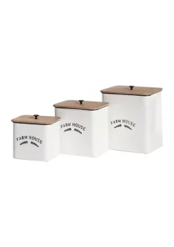 Best Sale π Farmhouse Metal Canisters - Set of 3 by Monroe Lane β€οΈ 10 Best Sale π Farmhouse Metal Canisters - Set of 3 by Monroe Lane β€οΈ -Monroe Lane Sales Belk 16096