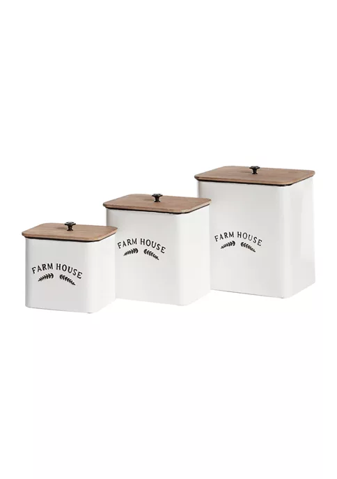 Best Sale π Farmhouse Metal Canisters - Set of 3 by Monroe Lane β€οΈ 5 Best Sale π Farmhouse Metal Canisters - Set of 3 by Monroe Lane β€οΈ - Image 5