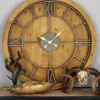 Cheap 🔔 Mediterranean Wood Wall Clock by Monroe Lane 😀