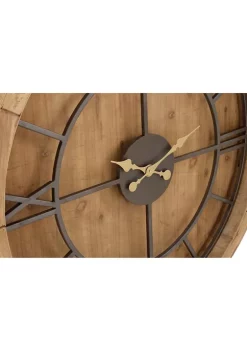 Cheap 🔔 Mediterranean Wood Wall Clock by Monroe Lane 😀 -Monroe Lane Sales Belk 16150