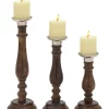 Cheap 🔥 Mango Wood Traditional Candle Holder Set of 3 by Monroe Lane 🛒