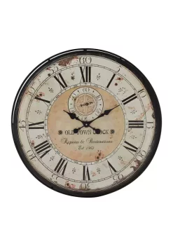 Hot Sale 🔥 Vintage Wood Wall Clock by Monroe Lane 🤩 -Monroe Lane Sales Belk 16169