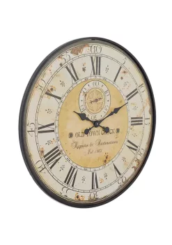 Hot Sale 🔥 Vintage Wood Wall Clock by Monroe Lane 🤩 -Monroe Lane Sales Belk 16171