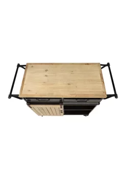 Budget ❤️ Industrial Wooden Cabinet by Monroe Lane 👏 -Monroe Lane Sales Belk 16233