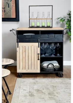 Budget ❤️ Industrial Wooden Cabinet by Monroe Lane 👏 -Monroe Lane Sales Belk 16235