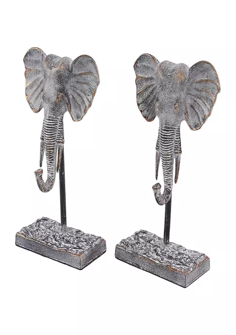 Flash Sale ✔️ Set of 2 Eclectic Metal Elephant Sculptures by Monroe Lane ⌛ 5 Flash Sale ✔️ Set of 2 Eclectic Metal Elephant Sculptures by Monroe Lane ⌛ - Image 5