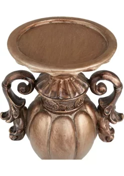 Promo 🛒 Traditional Polystone Candle Holder - Set of 2 by Monroe Lane 😀 -Monroe Lane Sales Belk 16329