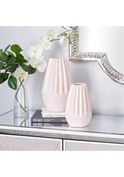 Hot Sale 🛒 Contemporary Ceramic Vase - Set of 2 by Monroe Lane 😀