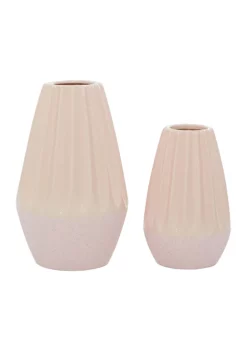 Hot Sale 🛒 Contemporary Ceramic Vase - Set of 2 by Monroe Lane 😀 -Monroe Lane Sales Belk 16338