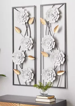 Wholesale 🎁 Contemporary Metal Wall Decor - Set of 2 by Monroe Lane 🔥 -Monroe Lane Sales Belk 16357