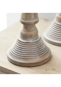 Top 10 👏 Traditional Mango Wood Candle Holder - Set of 3 by Monroe Lane 🔔 -Monroe Lane Sales Belk 16360