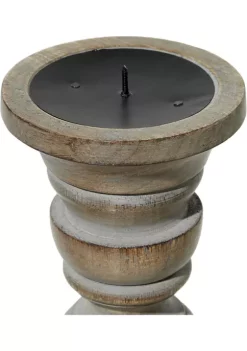 Top 10 👏 Traditional Mango Wood Candle Holder - Set of 3 by Monroe Lane 🔔 -Monroe Lane Sales Belk 16361