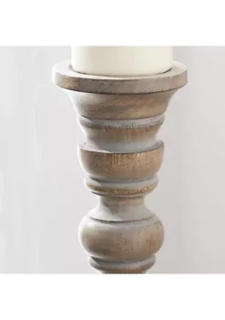 Top 10 👏 Traditional Mango Wood Candle Holder - Set of 3 by Monroe Lane 🔔 -Monroe Lane Sales Belk 16362