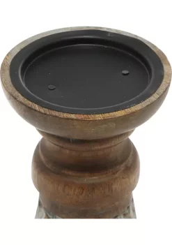 Promo 🥰 Country Cottage Wood Candle Holder - Set of 3 by Monroe Lane 🧨 -Monroe Lane Sales Belk 16427