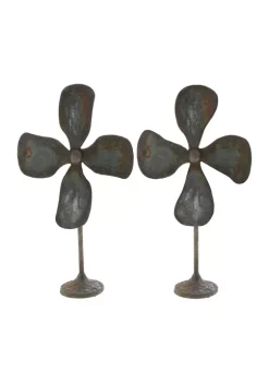 Buy 🎉 Industrial Metal Sculpture - Set of 2 by Monroe Lane 🧨