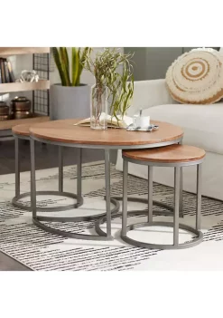 Deals ๐ Contemporary Wood Coffee Table - Set of 3 by Monroe Lane โ