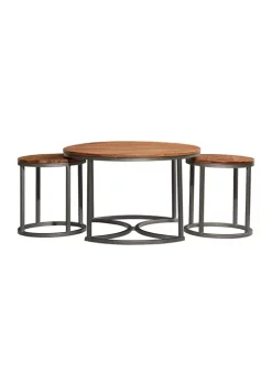 Deals 🌟 Contemporary Wood Coffee Table - Set of 3 by Monroe Lane ⌛ -Monroe Lane Sales Belk 16485