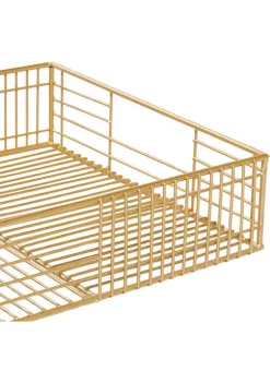 Best deal ⭐ Contemporary Metal Tray - Set of 2 by Monroe Lane 🎁 -Monroe Lane Sales Belk 16489