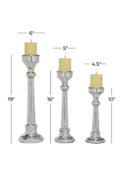 Promo ❤️ Vintage Glass Candle Holder - Set of 3 by Monroe Lane 👏 -Monroe Lane Sales Belk 16509