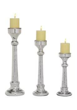 Promo ❤️ Vintage Glass Candle Holder - Set of 3 by Monroe Lane 👏 -Monroe Lane Sales Belk 16510