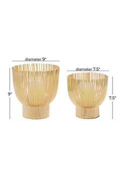 Wholesale 🛒 Contemporary Metal Candle Lantern - Set of 2 by Monroe Lane ✔️ -Monroe Lane Sales Belk 16535