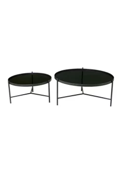 Best Sale π Industrial Metal Accent Table - Set of 2 by Monroe Lane π₯