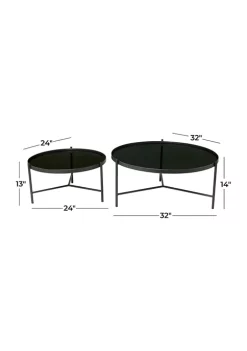 Best Sale 🔔 Industrial Metal Accent Table - Set of 2 by Monroe Lane 🔥 -Monroe Lane Sales Belk 16554